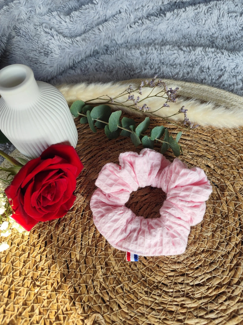 Chouchou "Nid d'abeille Rose"