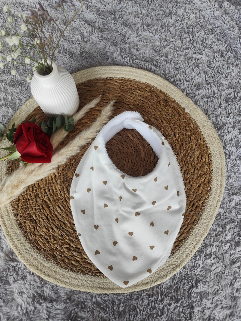 Bavoir bandana "Cœur"