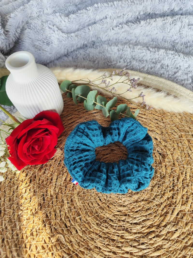Chouchou "Nid d'abeille Bleu"