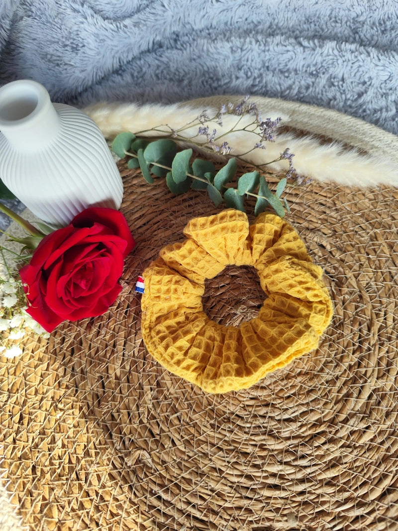 Chouchou "Nid d'abeille Moutarde"