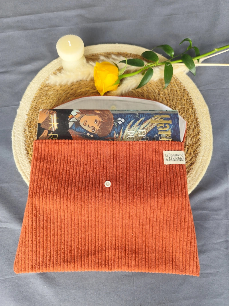 Housse de livre broché "Velours Terracotta"