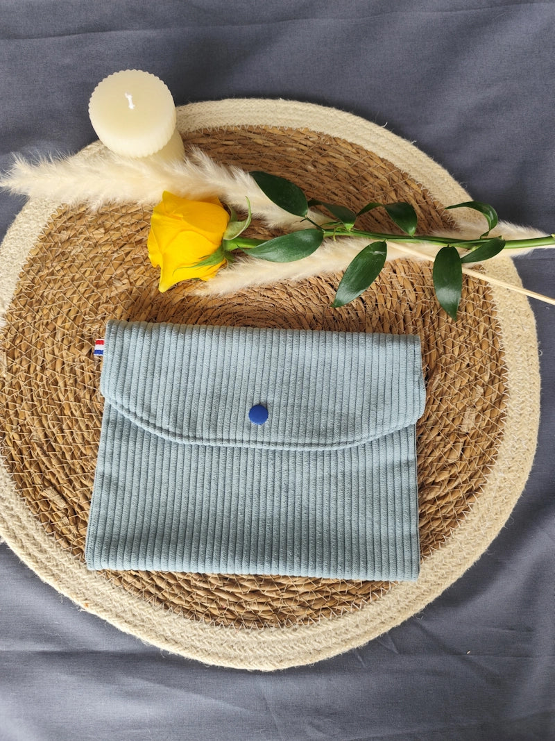Housse de livre poche "Velours Bleu"