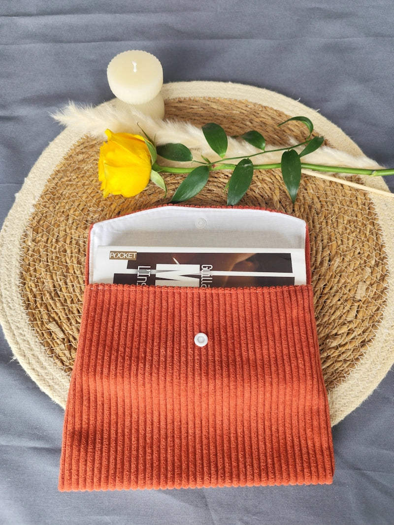 Housse de livre poche "Velours Terracotta"